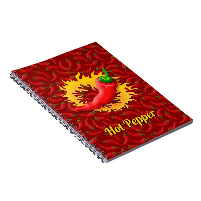 Caderno Espiral Pimenta com notebook Flame (Lado Direito)