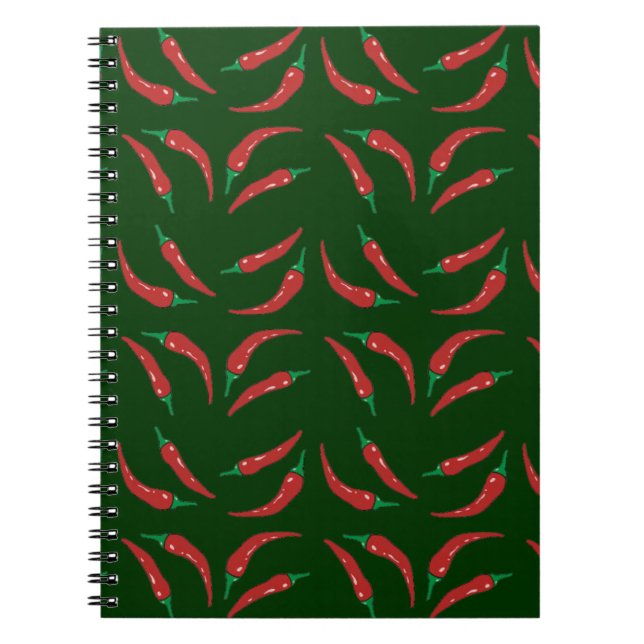 Caderno Espiral pimenta picante, biscoito (Frente)