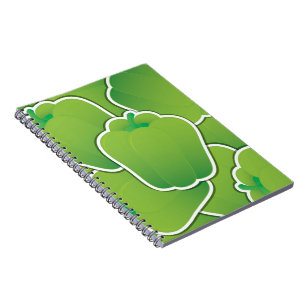 Caderno Espiral Pimenta verde-escura