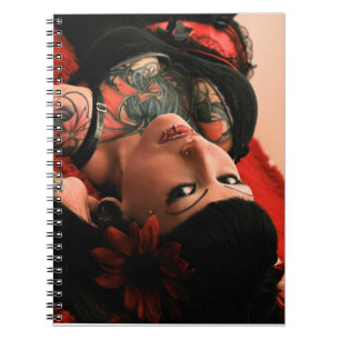 Caderno Espiral Pin do tatuagem acima