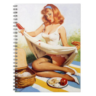 Caderno Espiral Pin Pinic Vintage Naughnic