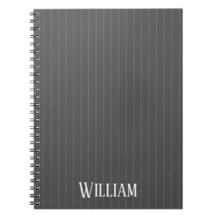 Caderno Espiral Pinças de cinza personalizadas