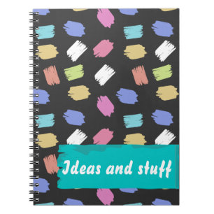 Caderno Espiral Pincéis Coloridos Causam Ideias Negras