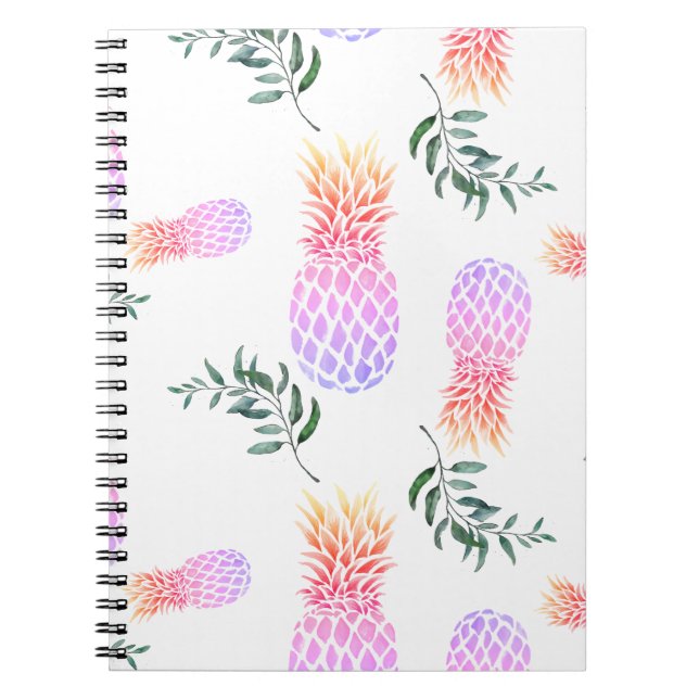 CADERNO ESPIRAL PINEAPPER DE TINTA E LARANJA (Frente)
