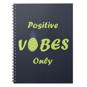 Caderno Espiral pineapple lovers positive vibes only