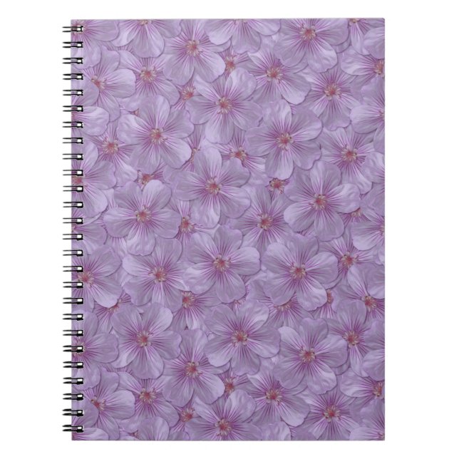 Caderno Espiral Pineywoods Geranium Padrão Sem Costura (Frente)