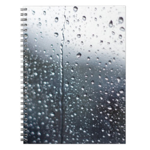 Caderno Espiral Pingos de chuva da janela