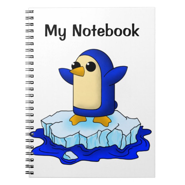Caderno Espiral Pinguim bebê bonito (Frente)