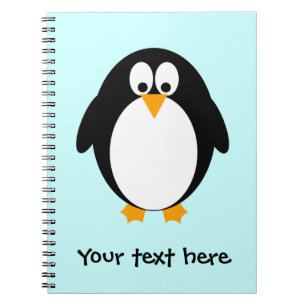 Caderno Espiral Pinguim bonito