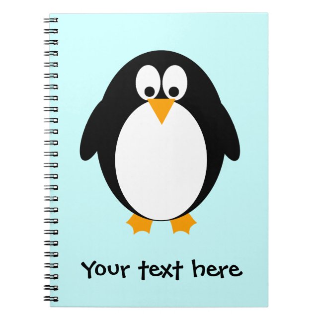 Caderno Espiral Pinguim bonito (Frente)