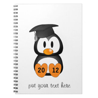 Caderno Espiral Pinguim de Graduação Personalizável