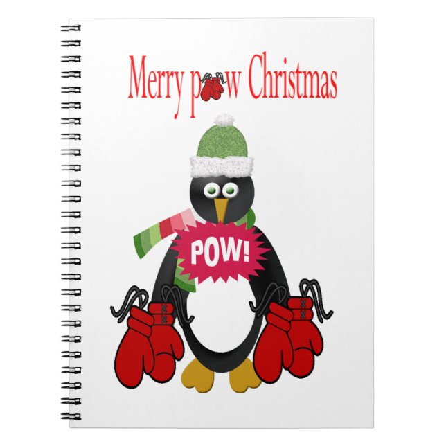 Caderno Espiral Pinguim de Natal (Frente)