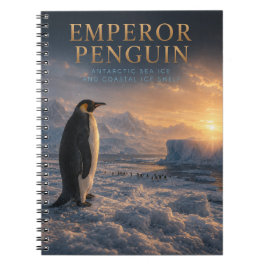 Caderno Espiral Pinguim-imperador Gelo Antártico ANIMAIS