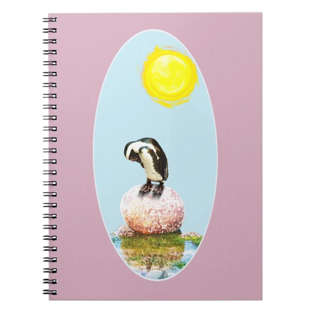 Caderno Espiral Pinguim Nápoles no Sol (Frente)