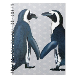 Caderno Espiral Pinguins Apaixonados