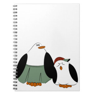 Caderno Espiral Pinguins de Cartoon