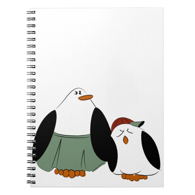 Caderno Espiral Pinguins de Cartoon (Frente)