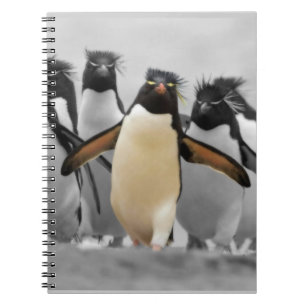 Caderno Espiral Pinguins de Rockhopper