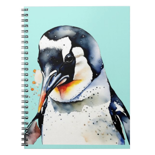 Caderno Espiral Pinguins lindos (Frente)
