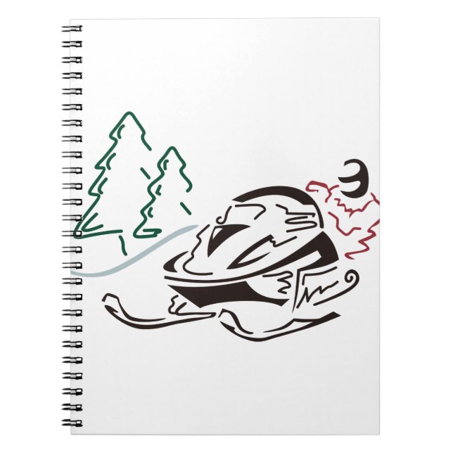Caderno Espiral Pinheiros de Snowmobiler (Frente)