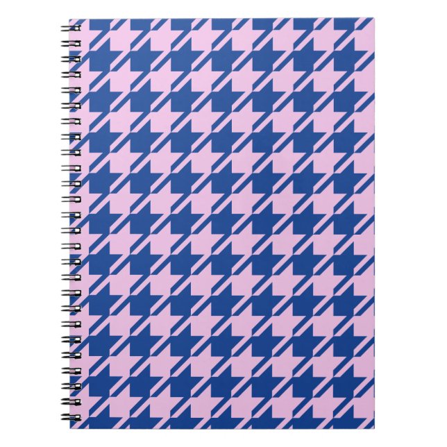 Caderno Espiral Pink-alto-dente+Padrão Azul (Frente)