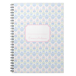 Caderno Espiral Pink and Blue Grandmillennial