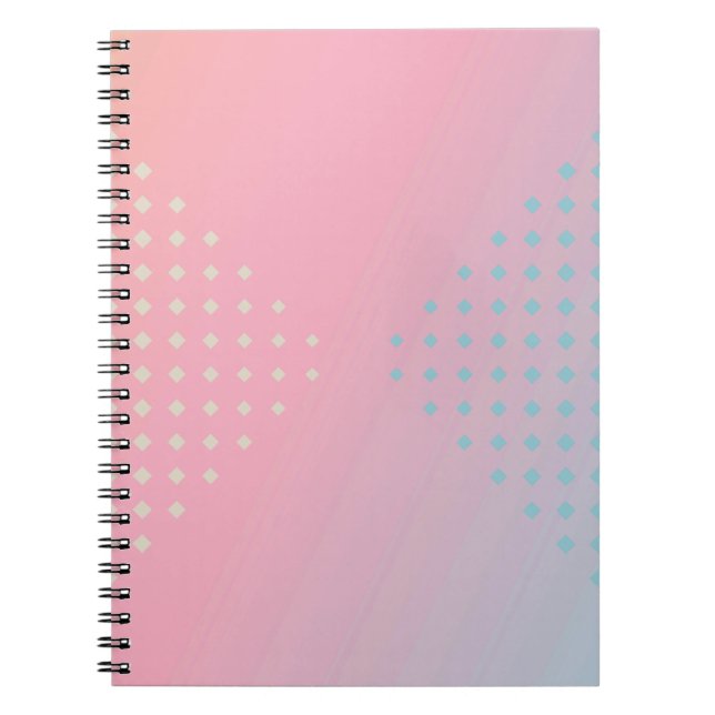Caderno Espiral Pink and Blue Ombre Gradient Notebook (Frente)