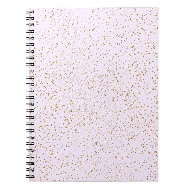 Caderno Espiral Pink and Gold Sparkle Notebook (Frente)