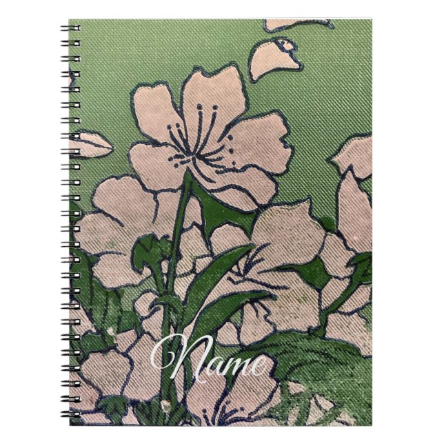 Caderno Espiral Pink Blossom Green  (Frente)