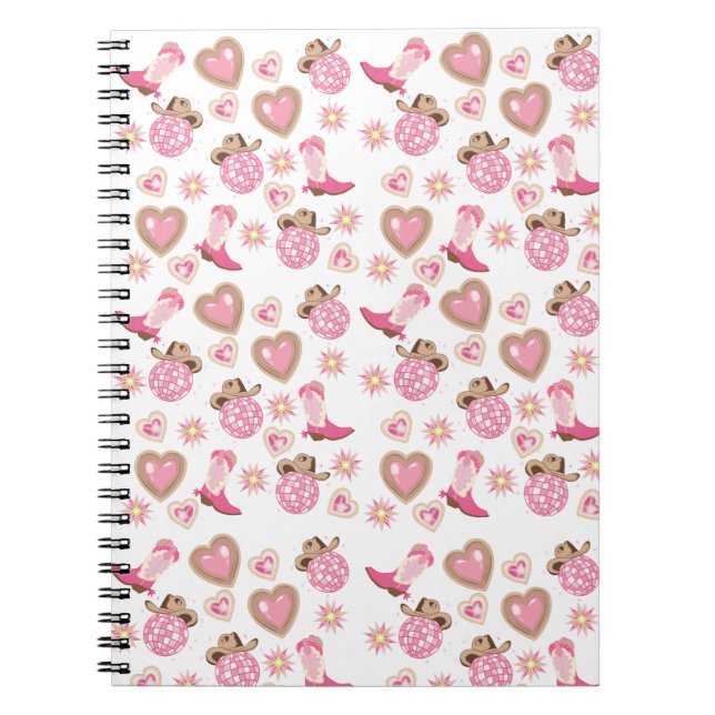 Caderno Espiral Pink Disco Cowgirl Spiral Notebook (Frente)