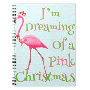 Caderno Espiral Pink Flamingo Christmas