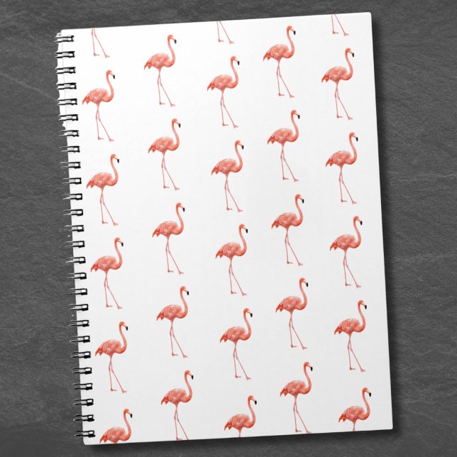Caderno Espiral Pink Flamingo Patterno Feminino (Feminine Pink Flamingo Pattern notebook)