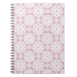 Caderno Espiral Pink Geometric Flower Pattern