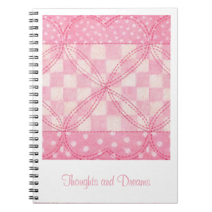 Caderno Espiral PINK HEART QUILT 6,5x8,75 Notebook + Texto