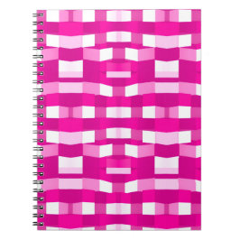 Caderno Espiral Pink Magenta Modern Geometric Block Art