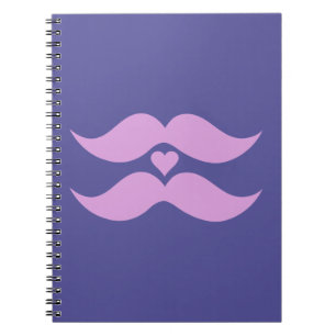 Caderno Espiral Pink Mustaches notebook personalizado