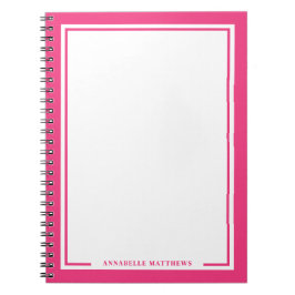 Caderno Espiral Pink Name Monogram