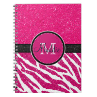 PINK NEGRO ZEBRA STRIPTS NOME PINK GLITTER