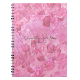 Caderno Espiral Pink Peony - Um Amigo Ama