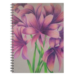 Caderno Espiral Pink spider lily notebook