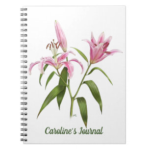 Caderno Espiral Pink Stargazer Lily