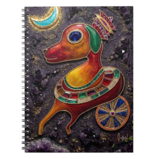 Caderno Espiral Pinscher Miniatura Surreal Psicodélico Estético