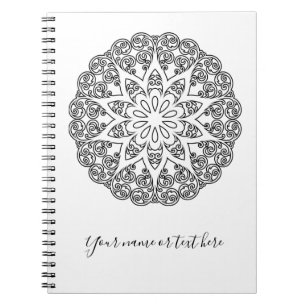 Caderno Espiral Pinte seu próprio MANDALA - Livro de Colorir DIY 1