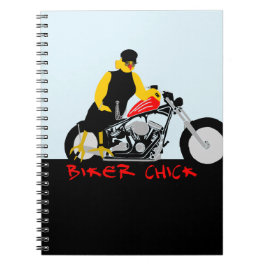 Caderno Espiral PINTINHO BIKER sentado em sua moto