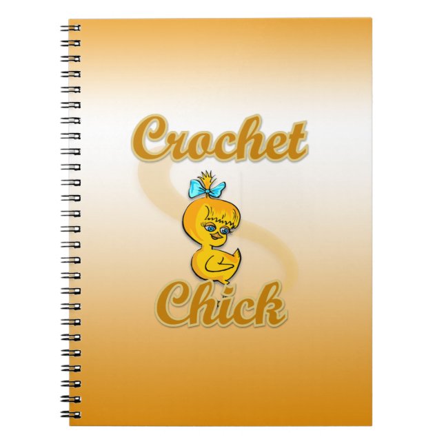 Caderno Espiral Pintinho Crochet (Frente)