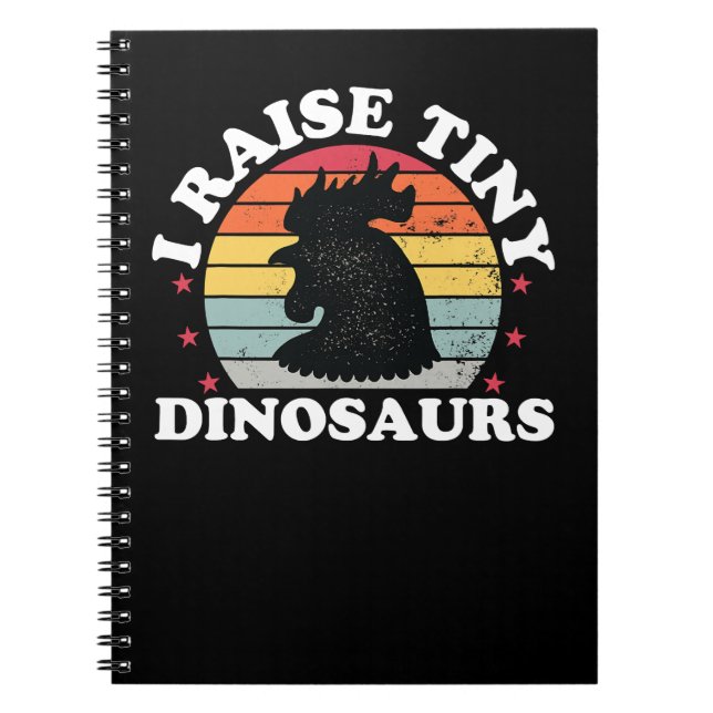 Caderno Espiral Pintinho De Frango Eu Levanto Dinossauros Pequenos (Frente)