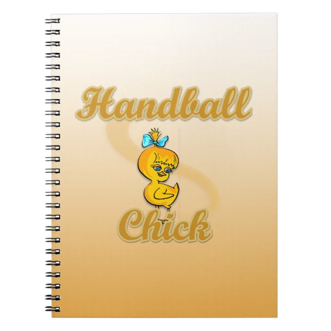 Caderno Espiral Pintinho de handebol (Frente)