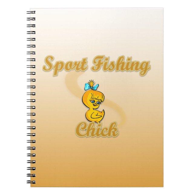 Caderno Espiral Pintinho de Pesca desportiva (Frente)