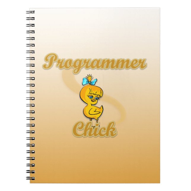 Caderno Espiral Pintinho do programador (Frente)