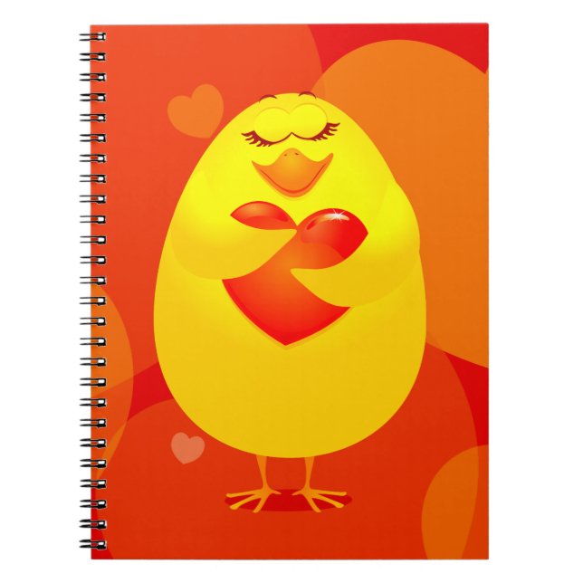 Caderno Espiral Pintinho doce, notebook (Frente)